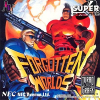 Forgotten Worlds TurboGrafx CD US box art